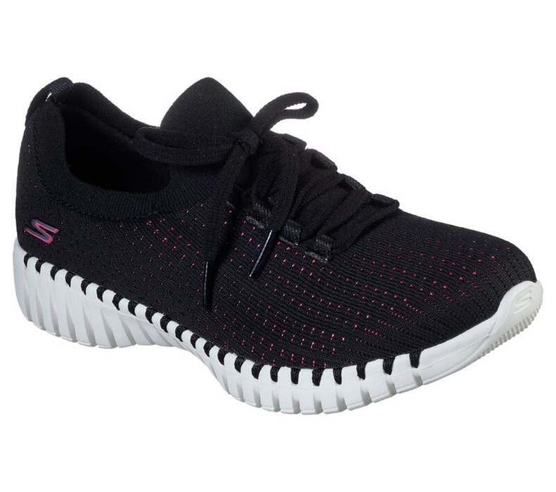 Skechers Gowalk Smart - Caviar - Womens Sneakers Black/Pink [AU-DU7303]